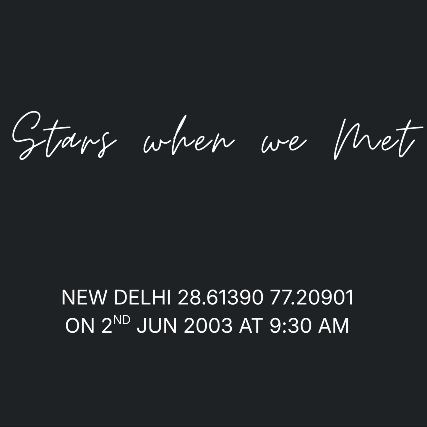 Custom Star Map – Your Moment in the Stars - A4 Wooden Framed Poster