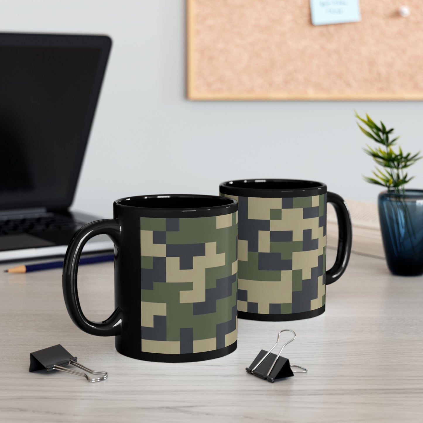Stealth Camo Midnight Black Mug - 350 ML - Microwave safe Dishwasher Safe