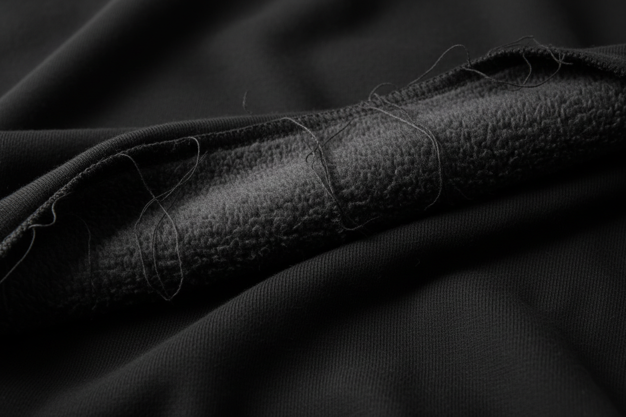 black 300 gsm hoodie fabric