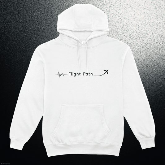 Flight Path Hoodie – Air Dominance Minimal - 400 GSM - 100% cotton - Brushed Fleece inside - Unisex Hoodie for all weathers