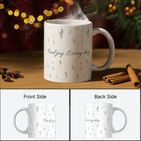 Find Joy Every Day – Minimal Inspirational Mug - 350 ML - 1 piece