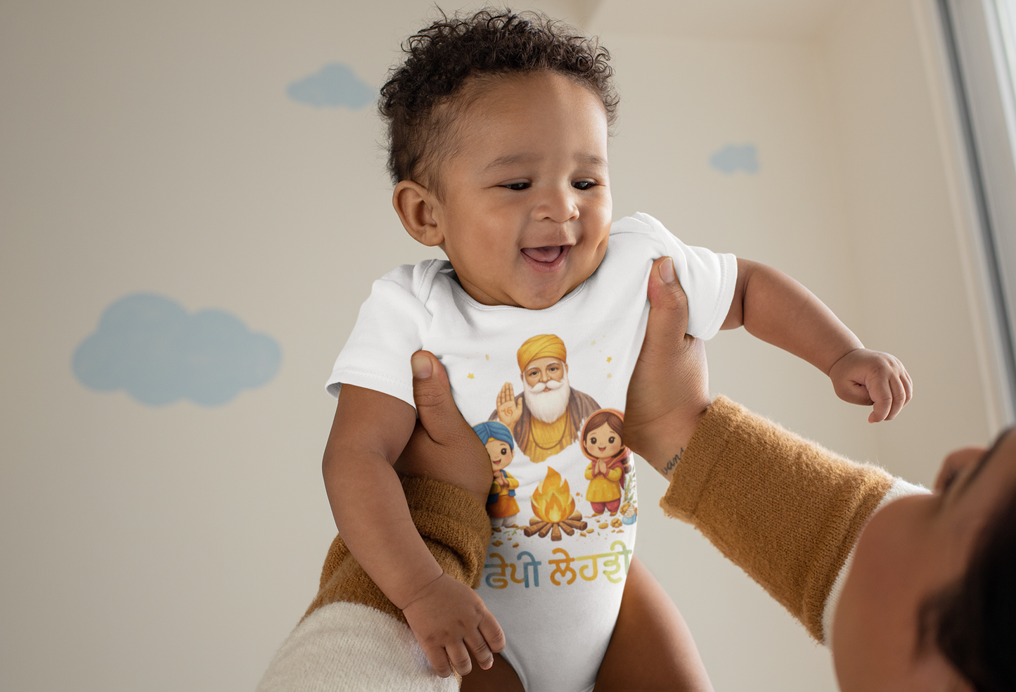 🪔 Happy Lohri Baby Onesie – Warm Wishes, Little Smiles