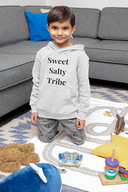 Sweet and Salty Tribe - Kids Hoodie (Grey/Yellow/Pink)